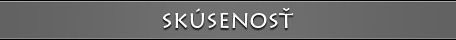 skúsenosť